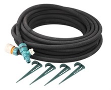 Шланг для капельного полива RACO 4270-55927, 1/2дюйма, 155м, резиновый, гибкий, в комплекте с коннекторами и колышками, черный 7173