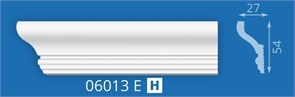 Плинтус потолочный Экструзия Формат 06013Е, 54x27ммx2м, пенополистирол, белый 47915