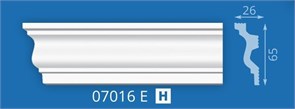 Плинтус потолочный Экструзия Формат 07016Е, 65x26ммx2м, пенополистирол, белый 50177