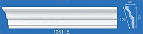Плинтус потолочный Экструзия Формат 10511Е, 100x40ммx2м, пенополистирол, белый 50178