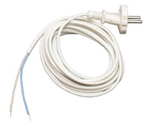 Шнур сетевой UNIVERSAL, ПВС 2x0.75мм, 2.2м, белый 13689