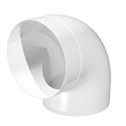 Отвод круглого воздуховода Эра 10ККП, диаметр 100мм, 90 градусов, пластиковый 12159