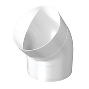 Отвод круглого воздуховода Эра 12.5ККП, диаметр 125мм, 45 градусов, пластиковый 27650