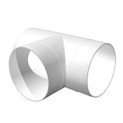 Тройник круглого воздуховода Эра 10ТП, диаметр 100мм, пластиковый 15752