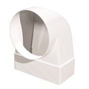 Соединитель плоского воздуховода Эра 612СК10КП 60x120мм с круглым 100мм, угловой, пластиковый 19676