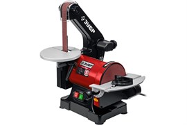 Станок тарельчато-ленточный шлифовальный ЗУБР СШЛ-350, диаметр 125мм, лента 25х762мм, 350Вт 92241