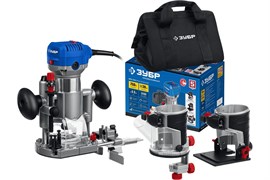 Фрезер кромочный ЗУБР Профессионал ФПК-750Н, 750Вт, 3 основания, в сумке 92396