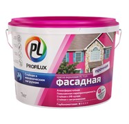 Краска фасадная Profilux PL-112А, акриловая, 7кг, влагостойкая, белая 643