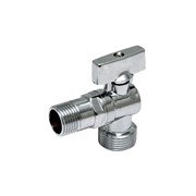 Кран шаровый STI для стиральной машины, 1/2"x1/2", угловой, с фильтром 84510
