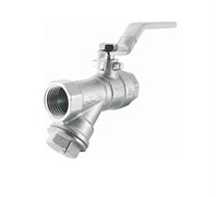 Кран шаровый STI, 1/2", гайка-гайка, внутренняя/внутренняя резьба, с фильтром, латунный 62738