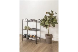 Этажерка (подставка) для обуви напольная ЗМИ Женева 13ПДОЖ13 ГР, 450x270x600мм, 3 полки, графит 46960
