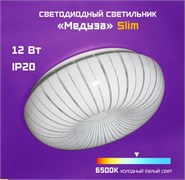 Светильник настенно-потолочный светодиодный Фарлайт Медуза slim, 12Вт, 6500К, 210мм 87825