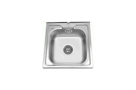 Мойка кухонная накладная SINKLIGHT 72150, 500х500x180мм, нержавеющая сталь, глянцевая 86698