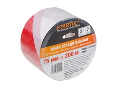 Лента сигнальная оградительная STARTUL PROFI ST9044-75-200, 75ммx200м, красно-белая, рулон 83514