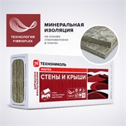 Утеплитель минеральная вата ТЕХНОНИКОЛЬ Стены и крыши 34PN, 100х610х1000мм, 2.44м2, 4 плиты в упаковке 89278
