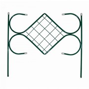 Забор садовый Green Line Ромб малый, 0.52х0.59м, 5 секций, металлический, зеленый 21666