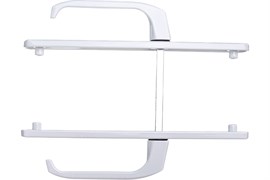Ручка дверная APECS HP-92.7005-W, на планке, белая 33341