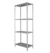 Стеллаж MS STANDART 1850х700х400мм, 4 полки, максимальная нагрузка 400кг, сталь, серый 93000