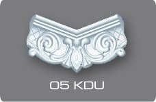 Угловой элемент 05КDU для плинтуса потолочного 07505КD, 75x52x62мм, пенополистирол, белый, набор 4шт. 32978
