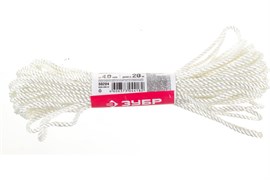 Веревка крученая ЗУБР, капроновая, 4мм, 20м 3952