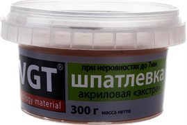 Шпаклевка/шпатлевка VGT Экстра акриловая по дереву, готовая, 0.3кг, махагон 11996