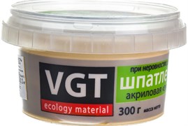 Шпаклевка/шпатлевка VGT Экстра акриловая по дереву, готовая, 0.3кг, сосна 29553