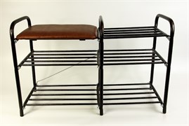 Этажерка "Люкс 4"(500*330*800) 3-x ярусная с сиденьем МДФ ЭТЛ4