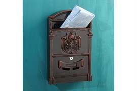 Ящик почтовый АЛЛЮР №4010В, индивидуальный, 270х425мм, цвет старая медь