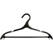 Вешалка-плечики Elfe для легкой одежды, 410мм, размер 46-48, пластиковая, черная
