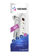 Удлинитель КОСМОС 3*3м с заземлением ВЫКЛ. ПВС 3*1 16156