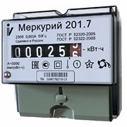 Счетчик "Меркурий"  201,7   1 ф,  5-60А, 1класс. 1 тариф, имп. вых. механическое табло DIN