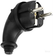 Вилка Lezard угловая каучук 2Р+РЕ 1х16А 220-240V 106-0400-0108 34089