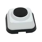 Кнопка звонка белая с черной кнопкой (монтажная пластина) 0.4А Schneider А1 0,4-011