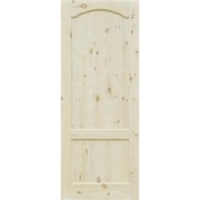Дверь межкомнатная глухая (дверное полотно) с арочной филенкой, 42x900x2000мм, хвоя, цвет натуральный, без коробки