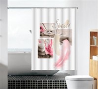 Шторка для ванной комнаты тканевая Вдохновение MZ-99, 180х180см, водонепроницаемая