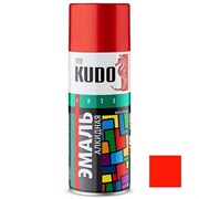 Краска-эмаль аэрозольная KU-1003 универсальная, алкидная, глянцевая, красная, 520мл