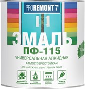 Эмаль ПФ-115 PROREMONTT, белая, 1.9кг, глянцевая
