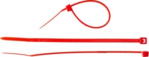 Хомут/стяжка ЗУБР универсальный, тип 7, 3.6x200мм, нейлоновый, красный, упаковка 100шт