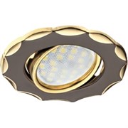 Светильник встраиваемый Ecola DH07 MR16 GU5.3, 25x88мм, Звезда, черный хром, золото, поворотный, FG1602EFS