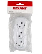 Колодка розеточная для удлинителя REXANT Эконом 11-8712, 10A, трехместная, белая