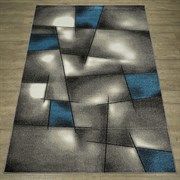 Ковер Фиеста 36201-36955 80х150см, прямоугольный, серо-синий с рисунком