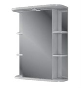 Шкаф-зеркало для ванной комнаты Гиро- 55, 550x750x240мм, с подсветкой, белый
