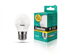 Лампа светодиодная Camelion LED8-G45/845/E27, 8Вт, 170-265В, E27