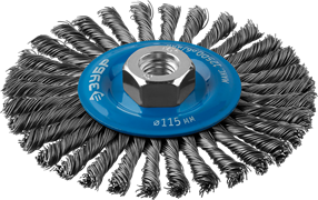 Щетка-крацовка STAYER 35192-115 дисковая для УШМ, 115мм, М14, проволока 0.5мм