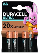 Батарейка Duracell Ultra Power LR6-4BL, Б0038761, алкалиновая/щелочная, пальчиковая, блистер 4шт.