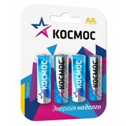 Батарейка Космос KOCLR064BL_classic, LR6, ВР-4, алкалиновая/щелочная, пальчиковая, упаковка 4шт. 58488