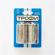 Батарейка ЭРА ТРОФИ С0034933, LR20-2BL, алкалиновая/щелочная, цилиндрическая, упаковка 2шт
