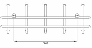 Вешалка настенная норма 5