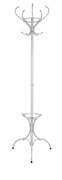 Вешалка-стойка напольная Тюльпан ВНП13БС, высота 1.9м, диаметр 640мм, металл, белое серебро