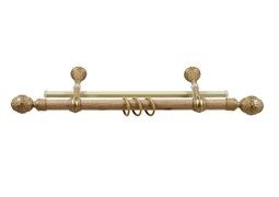 Карниз Валанс, 2-рядный, 2м, круглый для штор, ясный дуб/патина, металлический, с наконечниками
